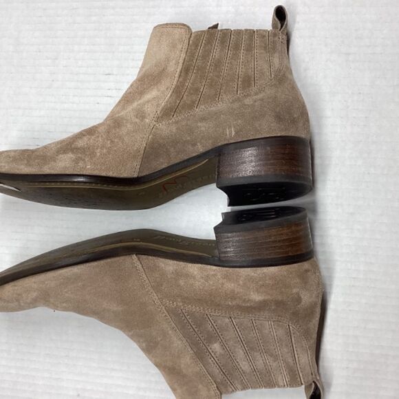 Paul Green Natalie Antelope Suede Taupe Ankle Boots Size 5 - Picture 6 of 12